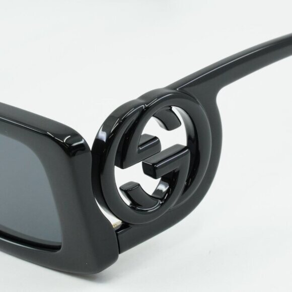 Gucci GG1325S 001 Sunglasses Black Square Frame, Grey Lenses main image 5